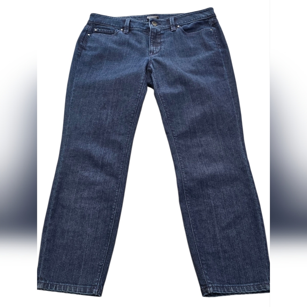 Ann Taylor Dark Blue Straight Leg Jeans (SIZE :8)